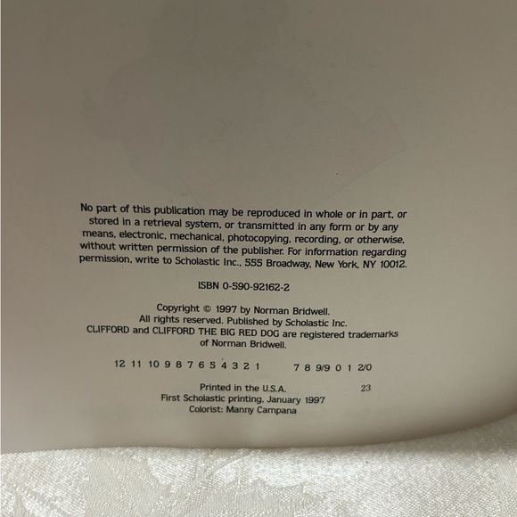 Vintage Clifford's First Valentine's Day Book - Picture 3 of 3